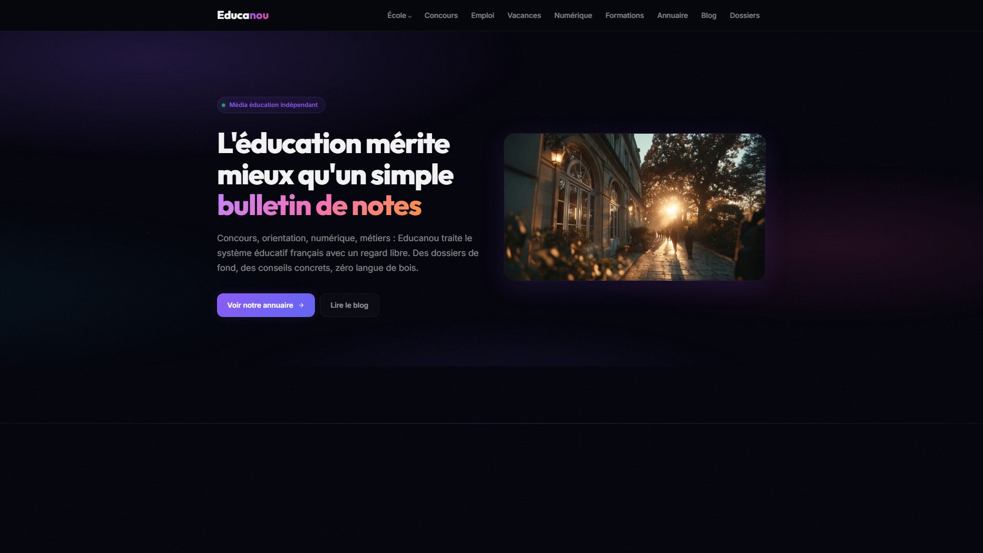 Educanou — Média éducatif et annuaire des écoles